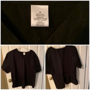 Black scrub top
